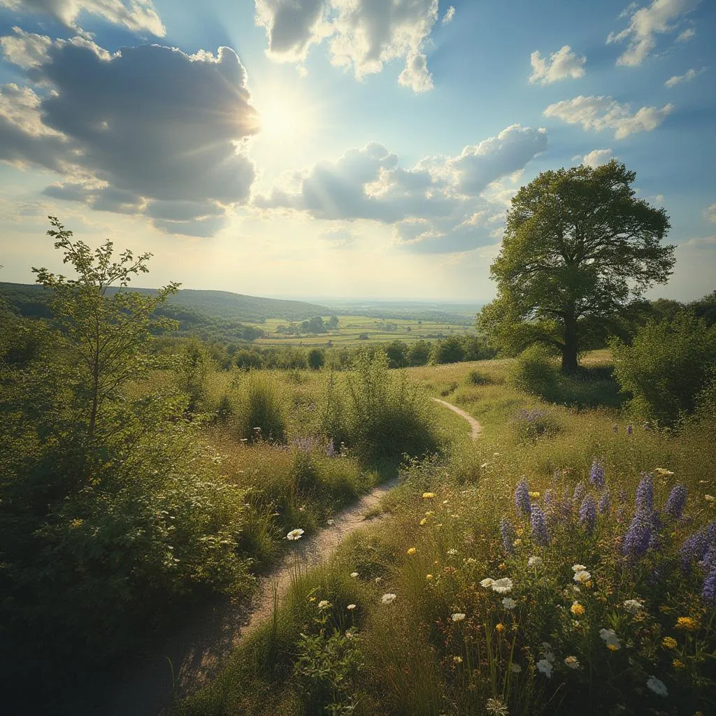 Paysage inspirant utilisé lors de retraites