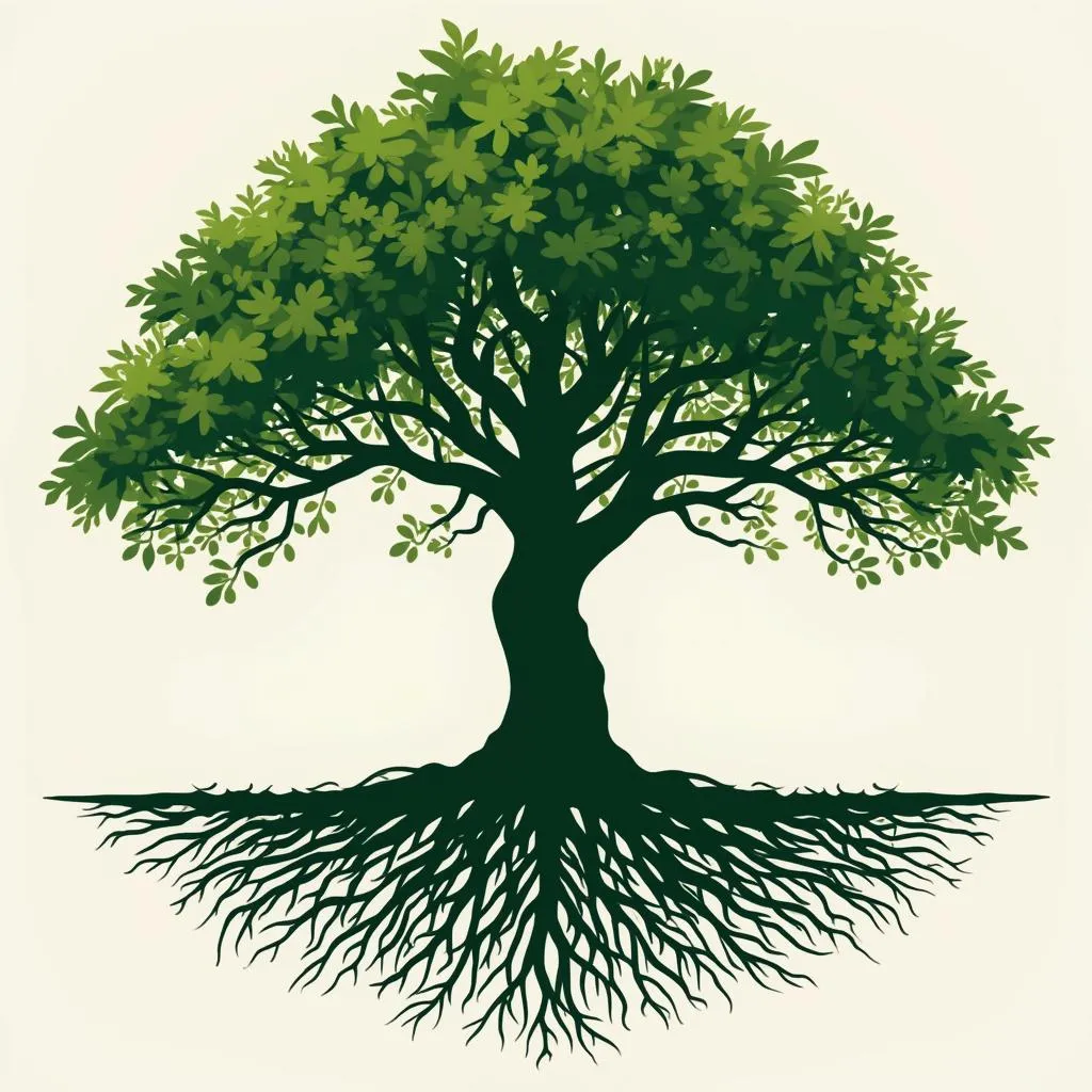 Arbre symbolisant la croissance durable et la résilience
