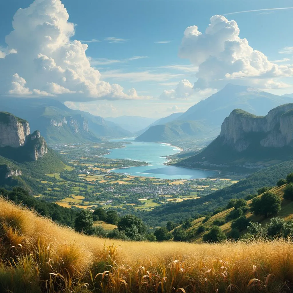 Paysage français inspirant la croissance